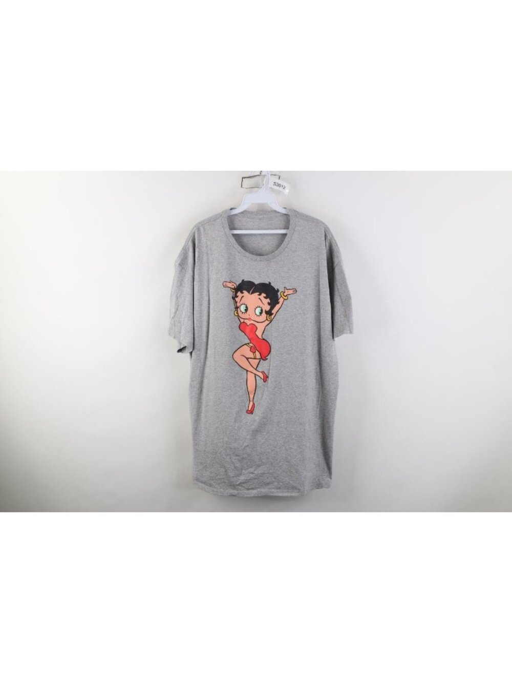 Vintage 90s Betty Boop Womens XL Pinup Cartoon Short Sleeve T-Shirt Heather Gray